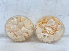 APROX 120 X STONE THE CROWS LARGE LIGHT PEACH HEART - 100PIECES-WTH 2.5CM - TOTAL RRP £864