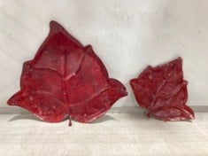 5 X STONE THE CROWS SET OF TWO DISHES - MAPLE-LENGTH 18CM,26CM - TOTAL RRP £140