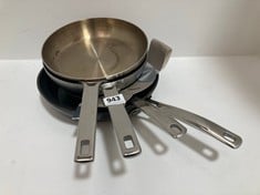 4 X ASSORTED PANS TO INCLUDE 5-PLY THERMACORE 24CM FRY PAN