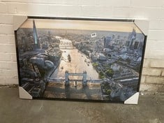 JOHN LEWIS JASON HAWKES 'AERIAL VIEW OF LONDON' FRAMED CANVAS - RRP £120