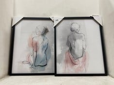 JOHN LEWIS ISABELLE Z/ PI CREATIVE 'PASTEL WOMAN I' FRAMED PRINT AND JOHN LEWIS ISABELLE Z/ PI CREATIVE 'PASTEL WOMAN II' FRAMED PRINT