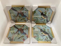 4 X ASSORTED JOHN LEWIS FRAMED ART PRINTS TO INCLUDE JOHN LEWIS AIMEE WILSON 'PARADISE TOUCAN I' FRAMED PRINT