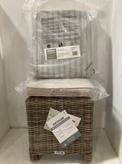 3 X ASSORTED JOHN LEWIS HOME ITEMS TO INCLUDE HENLEY SIDE CHAIR SEAT PAD IN FRENCH GREY