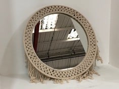 2 X STONE THE CROWS LARGE CLASSIC MACRAME MIRROR - - TOTAL RRP £140