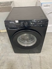 HISENSE FREESTANDING WASHING MACHINE IN BLACK - MODEL NO. WFGE10141VMB - RRP £400 (ZONE 3)