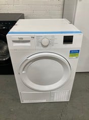 BEKO FREESTANDING 9KG CONDENSER TUMBLE DRYER IN WHITE - MODEL NO. DTLCE90051W - RRP £299 (ZONE 3)