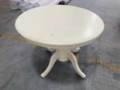 ROUND EXTENDING DINING TABLE IN CREAM (ZONE 3)