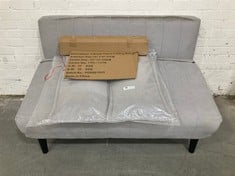 2 SEATER FOLDING FABRIC SOFA BED IN LIGHT GREY (ZONE 2)