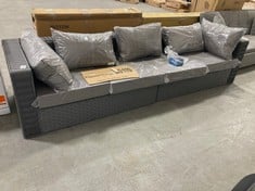 PAPAVER RANGE RATTAN GARDEN SOFA IN GREY - ITEM NO. 20119 (ZONE 2)