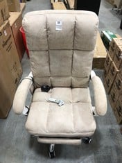 OFFICE CHAIR IN BEIGE FABRIC WITH FOOT RECLINER (ZONE 2)