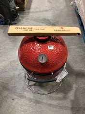 KAMADO JOE JOE JUNIOR GRILL STANDALONE GRILL IN BLAZE RED - MODEL NO. KJ13RH - RRP £472 (ZONE 5) (KERBSIDE PALLET DELIVERY)