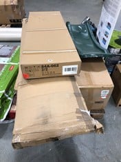 PALLET OF ASSORTED FURNITURE / PARTS TO INCLUDE HOMCOM 2 SEATER SOFA BED IN GREY FABRIC - MODEL NO. 839-900V70CG (BOX 1/2, PART ONLY) (ZONE 5) (KERBSIDE PALLET DELIVERY)