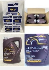 20 X BOTTLES OF MANNOL LONGLIFE 504/507 7715 5W-30 FULLY SYNTHETIC ENGINE OIL 5L - TOTAL RRP £386 (ZONE 6) (COLLECTION ONLY)