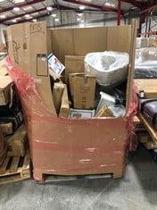 PALLET OF ASSORTED ITEMS TO INCLUDE VOUNOT CAT TREE WITH SCRATCHBOARD XXL IN GREY (ZONE 7)