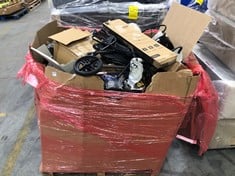 PALLET OF ASSORTED ITEMS TO INCLUDE NRS HEALTHCARE STEEL 3 WHEEL ROLATOR (ZONE 8)