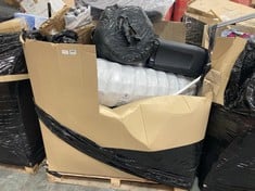 PALLET OF ASSORTED ITEMS TO INCLUDE SMALL DOUBLE ROLLED SPRING MATTRESS (ZONE 8)