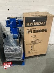 HYUNDAI 8 TONNE VERTICAL LOG SPLITTER - MODEL NO. HYLS8000VE - RRP £536 (ZONE 2)