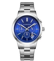 HAND ASSEMBLED GLOBENFELD LIMITED EDITION MARKSMAN WATCH SILVER BLUE RRP £425.