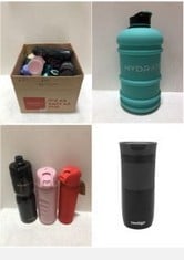 20X ASSORTED BOTTLES TO INCLUDE CONTIGO BYRON SNAPSEAL TRAVEL MUG, STAINLESS STEEL THERMAL MUG, VACUUM FLASK, LEAK PROOF TUMBLER, COFFEE MUG WITH BPA FREE EASY-CLEAN LID, 470 ML, MATTE BLACK.