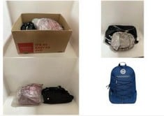 X5 ASSORTED BAGS TO INCLUDE HYPE BAGS NAVY CREST UNISEX BACKPACKS IN BLUE SIZE: ONE SIZE.