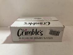 13 X MRS CRUMBLES BIG BELGIUM CHOC BROWNIES 9X4 PACKS BB: 14/09/24.