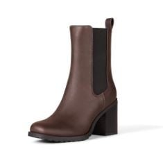 X4 ASSORTED FOOTWEAR TO INCLUDE ESSENTIALS WOMEN'S HEELED CHELSEA BOOT, DARK BROWN, 5 UK, ESSENTIALS WOMEN'S HEELED CHELSEA BOOT, BLACK, 5 UK.