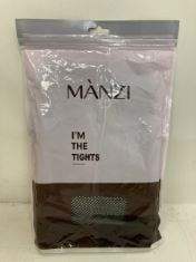 50 X MANZI FISHNET I'M THE TIGHTS IN ONE SIZE IN BLACK.