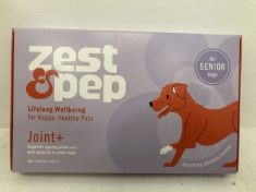 20 X ZEST & PEP JOINT+ 120 CHEWABLE TABLETS FOR SENIOR DOGS BBE 11/2024.