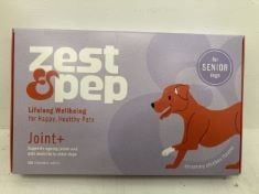 26 X ZEST & PEP JOINT+ 120 CHEWABLE TABLETS FOR SENIOR DOGS BBE 11/2024.