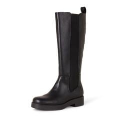 6 X ESSENTIALS WOMEN'S TALL-GUSSET BOOT, BLACK, 10 UK.