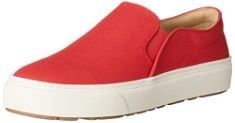 4 X ESSENTIALS WOMEN'S SLIP-ON TRAINERS, RED, 6.5 UK.