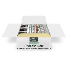 20 X BRAND - AMFIT NUTRITION LOW SUGAR PLANT PROTEIN BAR, ALMOND FLAVOUR, 55G, PACK OF 12 (PACKAGING MAY VARY) BBE 19.09.2024.