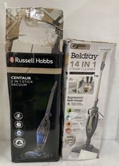 3 X VACUUM CLEANERS TO INCLUDE RUSSELL HOBBS CENTAUR 2-IN-1 STICK VACUUM