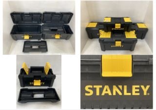 3 X STANLEY TOOL BOXES TO INCLUDE STANLEY ESSENTIAL TOOL BOX