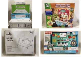 4 X BABY ITEMS TO INCLUDE FISHER-PRICE MIX & LEARN DJ TABLE