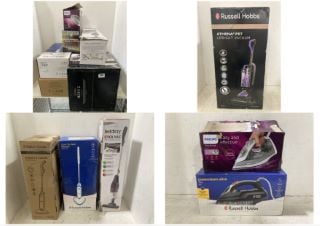 6 X ASSORTED ITEMS TO INCLUDE RUSSELL HOBBS ATHENA2 PETS UPRIGHT VACUUM(-RRP £90)