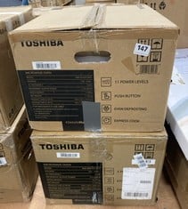 2 X TOSHIBA MICROWAVE OVEN 800W - MODEL NO- MM-EM20P (WH)