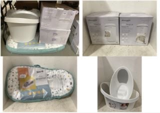 5 X ASSORTED BABY ITEMS TO INCLUDE SHNUGGLE ECO TOUCH NAPPY BIN