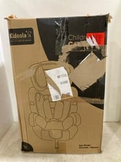 KIDOOLA ADJUSTABLE CHILDRENS CAR SEAT- GREY/BLACK 9MONTHS-12 YRS