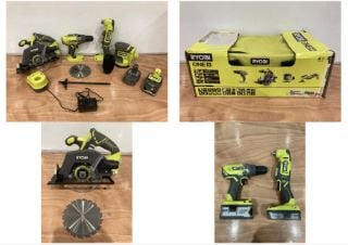 RYOBI ONE+ 18V 4 TOOL COMBO KIT MODEL NO- RCK184I-242S - RRP £275