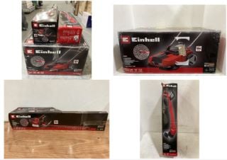 3 X ASSORTED GARDEN EQUIPMENT TO INCLUDE EINHELL EXPERT TE-SW 18/610 LI-SOLO CORDLESS PUSH SWEEPER