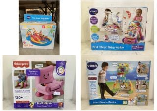 4 X ASSORTED BABY ITEMS TO INCLUDE VTECH BABY FIRST STEPS BABY WALKER 6-30 MONTHS