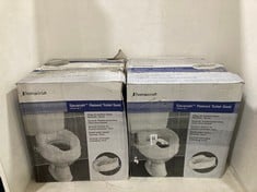 4 X HOMECRAFT SAVANAH RAISED TOILET SEAT 15CM IN WHITE