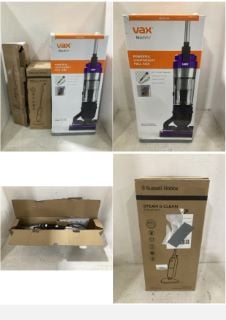 3 X ASSORTED CLEANING APPLIANCES TO INCLUDE RUSSELL HOBBS STEAM & CLEAN STEAM MOP - MODEL NO RHSM1001-G-AZ