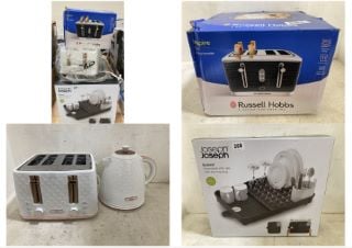 6 X ASSORTED KITCHEN APPLIANCES TO INCLUDE JOSEPH JOSEPH EXTEND DISH RACK W/DRAINING PLUG