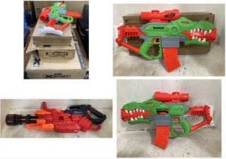 4 X ASSORTED KIDS TOYS TO INCLUDE ZURU XSHOT MOTORIZED RAGE FIRE INSANITY