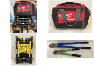 3 X ASSORTED TOOL ACCESSORIES TO INCLUDE STANLEY FOLDABLE MULTITRUCK SXWT-FT585