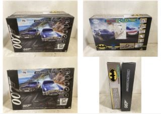 MICRO SCALEXTRIC 007 ASTON MARTIN V8 VS DB5 BATTERY CHASE SET AND MICRO SCALEXTRIC BATMAN VS JOKER RACE SET