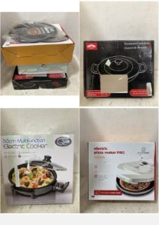 4 X ASSORTED KITCHEN ITEMS TO INCLUDE MASTERCHEF ELECTRIC PIZZA MAKER PRO 1450W