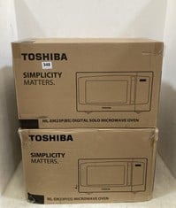 TOSHIBA MICROWAVE OVEN IN BLACK & SILVER ML-EM233P(BS) TO INCLUDE TOSHIBA SILVER MICROWAVE OVEN ML-EM23P(SS)